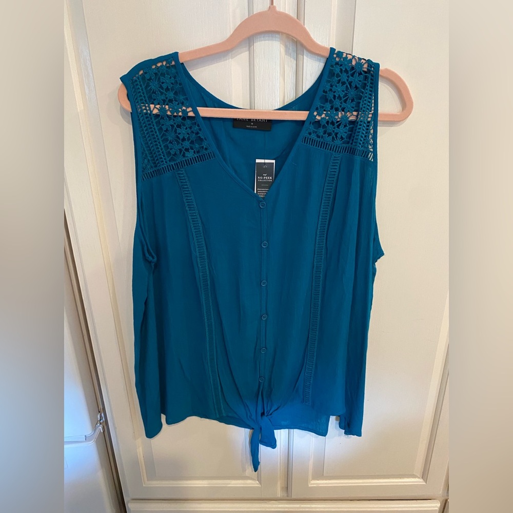 Lane Bryant Blue formal blouse